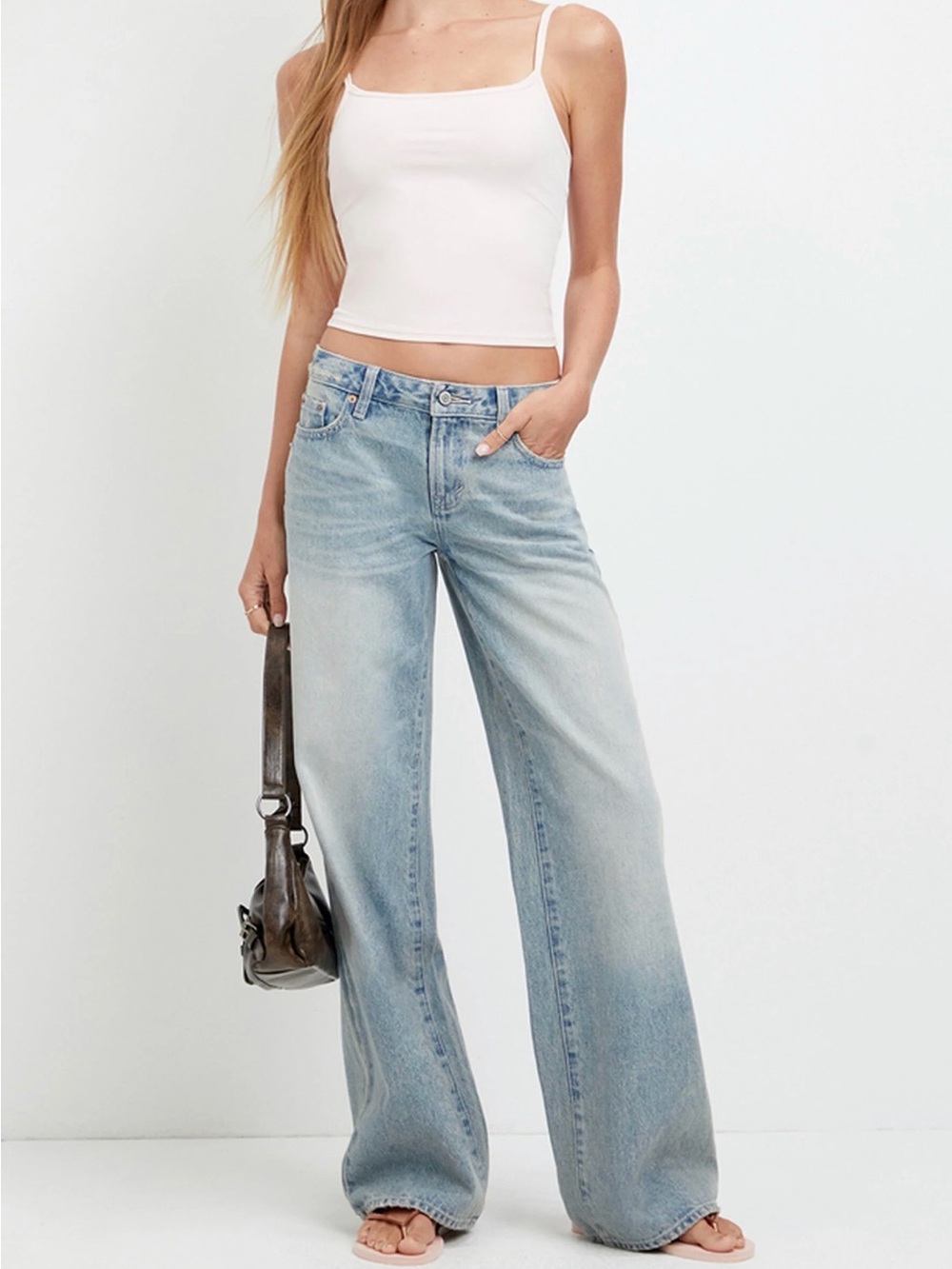 Pacsun Casey Low Rise Baggy Light Wash